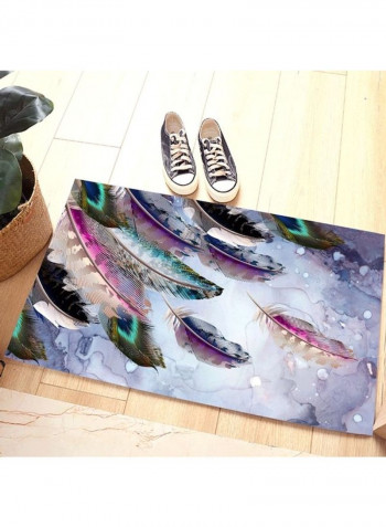 Printed Floor Rug Multicolour 80x180cm