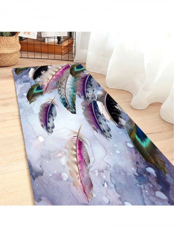 Printed Floor Rug Multicolour 80x180cm