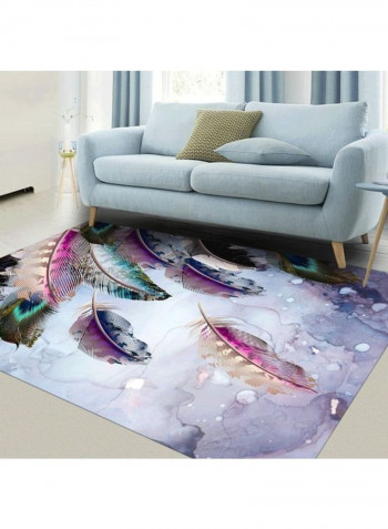 Printed Floor Rug Multicolour 80x180cm