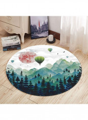 Simple Round Durable Rug Multicolour Large