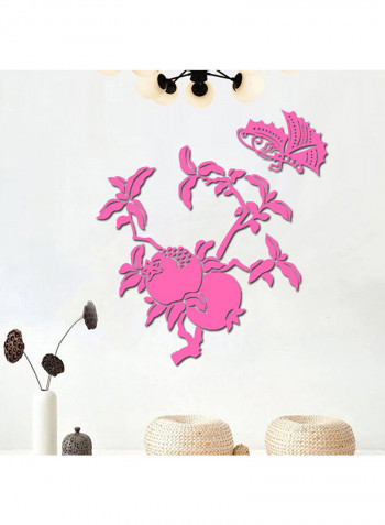 Plant Fruit Pattern Wall Sticker Pink