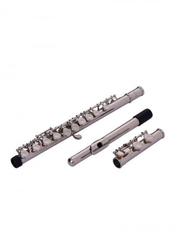 16-Hole Silver Plated Flute With Box