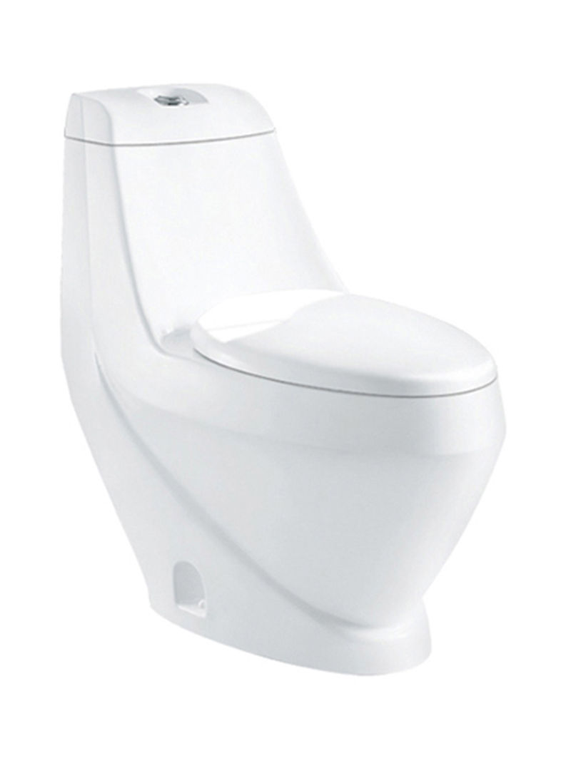 Straight Flush One-Piece Toilet White