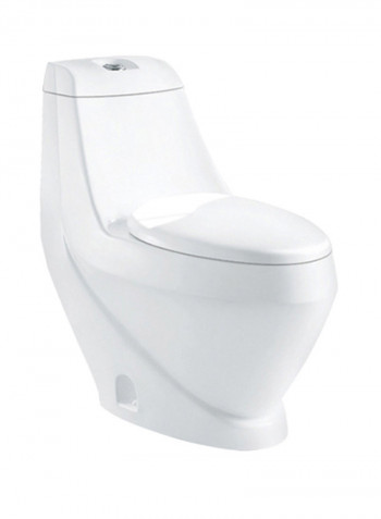 Straight Flush One-Piece Toilet White