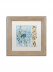 Blue Crab Ii Birch Frame Wall Art Multicolour 11 x 11inch