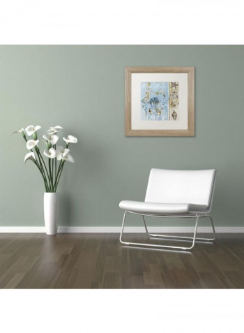Blue Crab Ii Birch Frame Wall Art Multicolour 11 x 11inch