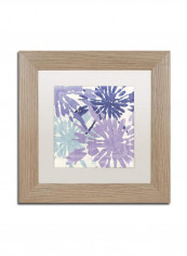 Blue Curry Ii Birch Frame Wall Art White/Blue 11 x 11inch