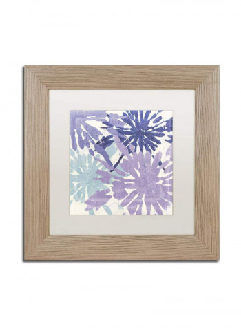 Blue Curry Ii Birch Frame Wall Art White/Blue 11 x 11inch
