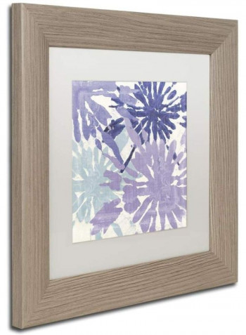 Blue Curry Ii Birch Frame Wall Art White/Blue 11 x 11inch