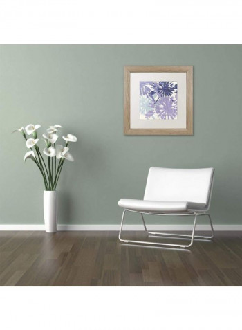 Blue Curry Ii Birch Frame Wall Art White/Blue 11 x 11inch