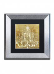 Dancing On The Ceiling II Silver Framed Wall Art Multicolour 11 x 11inch