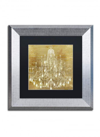 Dancing On The Ceiling II Silver Framed Wall Art Multicolour 11 x 11inch