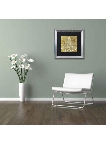Dancing On The Ceiling II Silver Framed Wall Art Multicolour 11 x 11inch