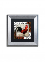 Europa II Silver Framed Wall Art Multicolour 11 x 11inch