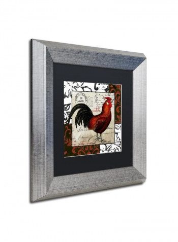 Europa II Silver Framed Wall Art Multicolour 11 x 11inch