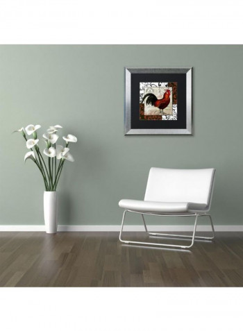 Europa II Silver Framed Wall Art Multicolour 11 x 11inch