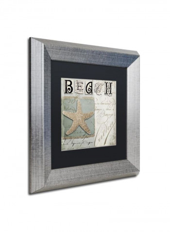 Beach Book Ii Wall Art Multicolour 11 x 11inch