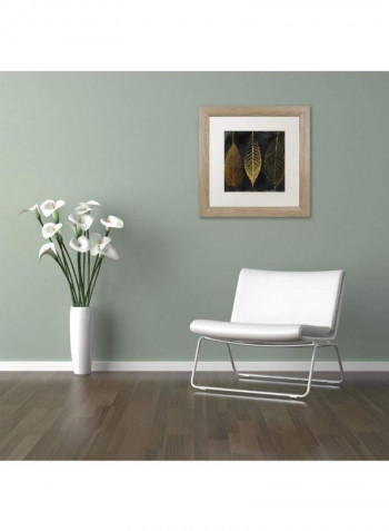 Fallen Gold Ornate Frame I Framed Wall Art Multicolour 11 x 11inch