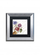La Belle VIe I Silver Framed Wall Art Multicolour 11 x 11inch