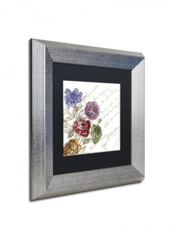 La Belle VIe I Silver Framed Wall Art Multicolour 11 x 11inch