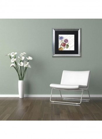 La Belle VIe I Silver Framed Wall Art Multicolour 11 x 11inch