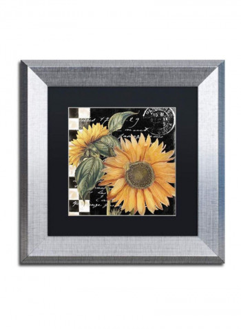 Late Summer II Silver Framed Wall Art Multicolour 11 x 11inch