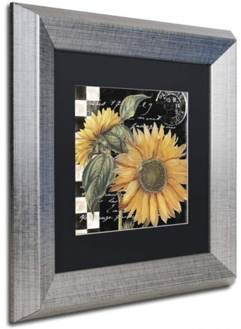 Late Summer II Silver Framed Wall Art Multicolour 11 x 11inch