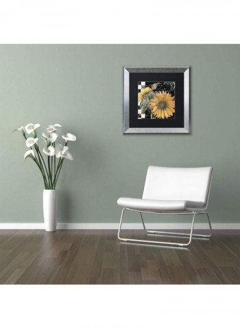 Late Summer II Silver Framed Wall Art Multicolour 11 x 11inch