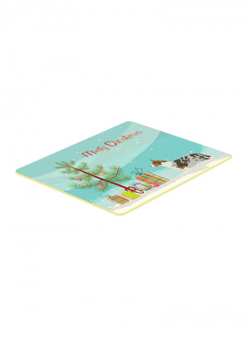 Welsh Corgi Cardigan Christmas Kitchen Mat Multicolour 11 x 11inch