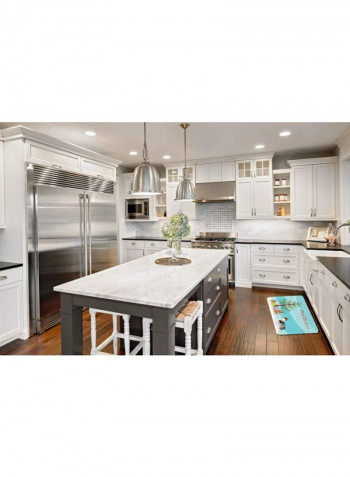 Welsh Corgi Cardigan Christmas Kitchen Mat Multicolour 11 x 11inch