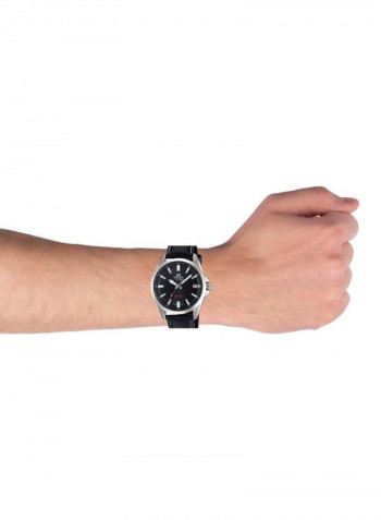 Men's Leather Analog Watch EFV-100L-1AVUEF