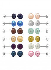 Pair Of 12 Cultured Freshwater Pearl Stud Earrings  Set