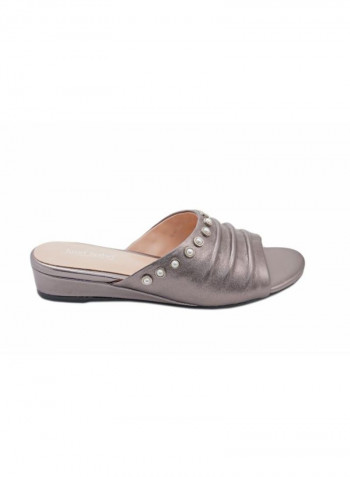Formal Wedge Sandal Gun