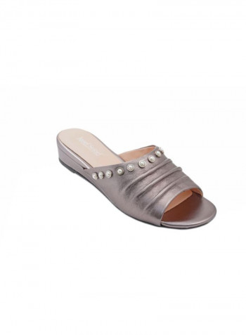 Formal Wedge Sandal Gun
