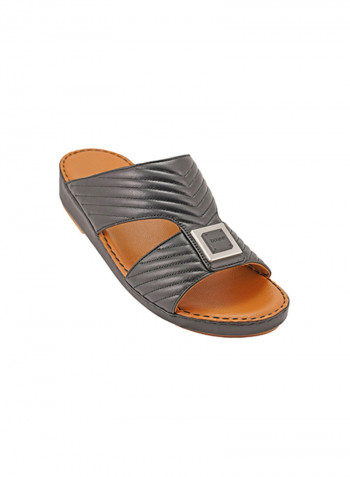 Slip On Comfort Wear Arabic Traditional Sandals Black