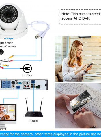 AHD Dome Waterproof Home Security CCTV Camera with PAL System