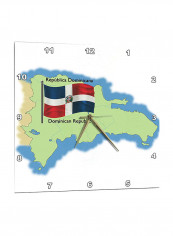 Flag Of The Dominican Republic Printed Wall Clock Multicolour 13 x 13inch
