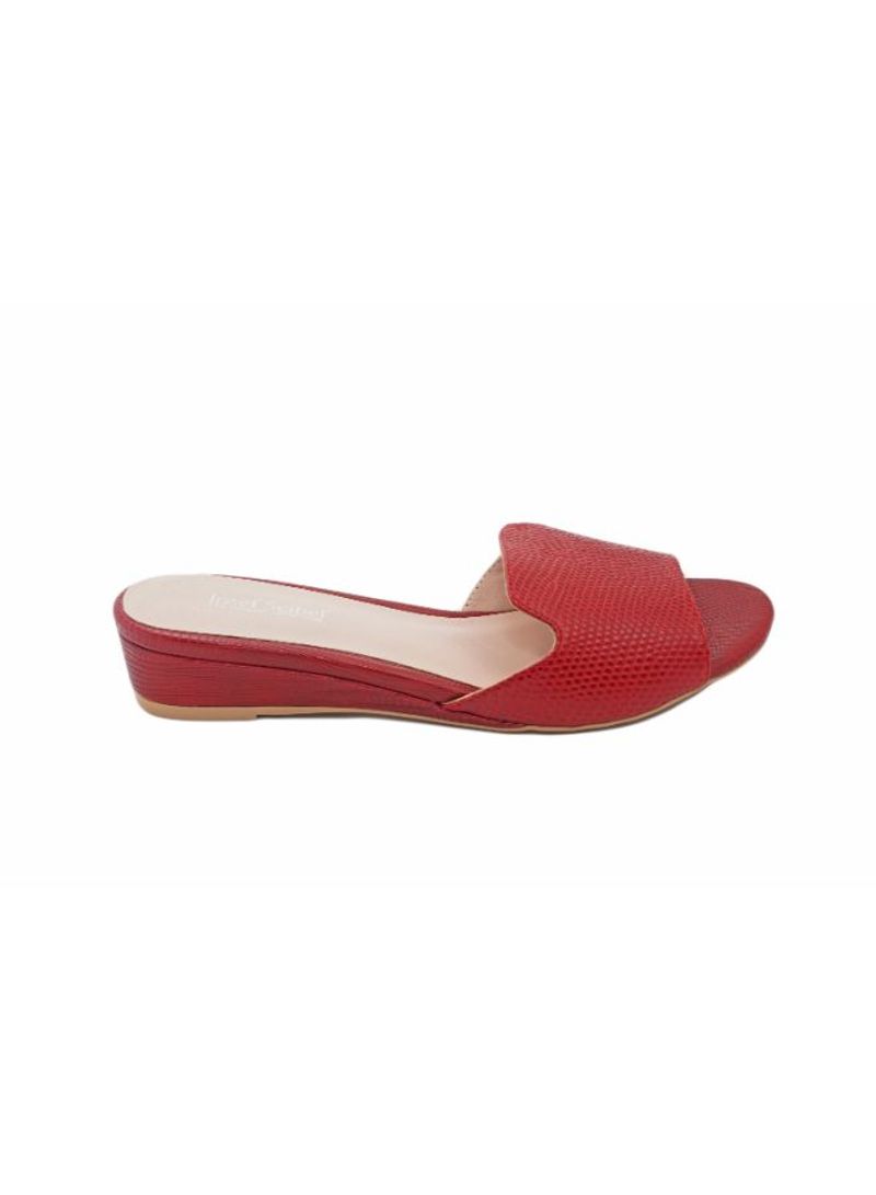 Formal Wedge Sandal Red