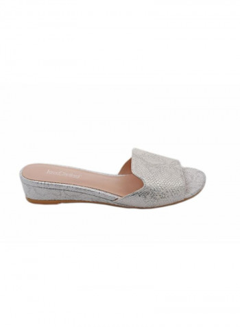 Formal Wedge Sandal Silver