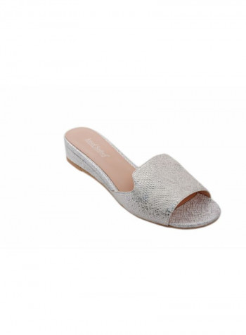 Formal Wedge Sandal Silver