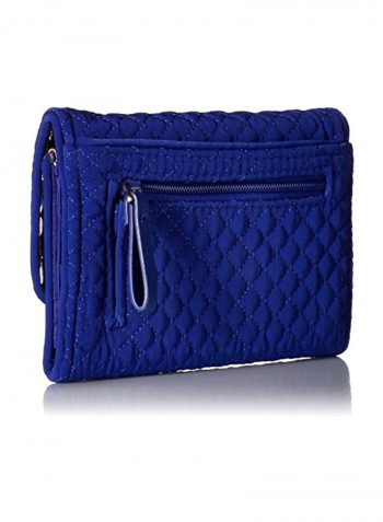 Iconic RFID Riley Compact Clutch Gage Blue