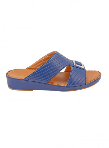 Slip On Comfort Wear Arabic Traditional Sandals Blue