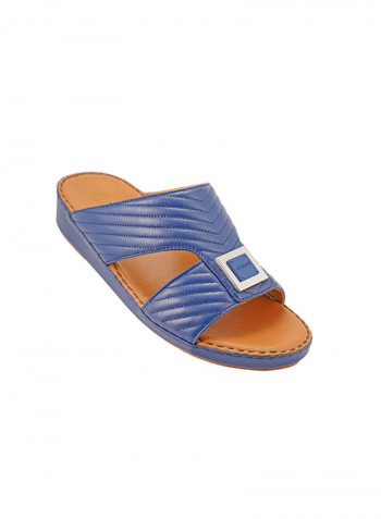 Slip On Comfort Wear Arabic Traditional Sandals Blue
