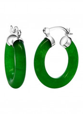 925 Sterling Silver Solid Jade Hoop Earrings reviews 925 Sterling Silver Solid Jade Hoop Earrings