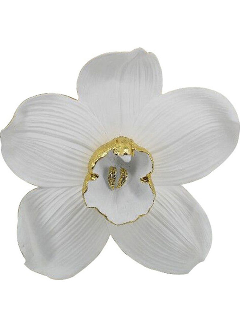 Orchid Wall Decor White/Gold