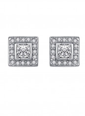 925 Sterling Silver Stud Earrings With Cubic Zirconia