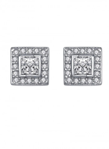 925 Sterling Silver Stud Earrings With Cubic Zirconia