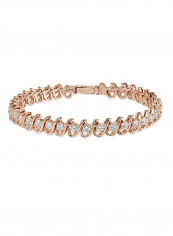 925 Sterling Silver Cubic Zirconia Studded Tennis Bracelet