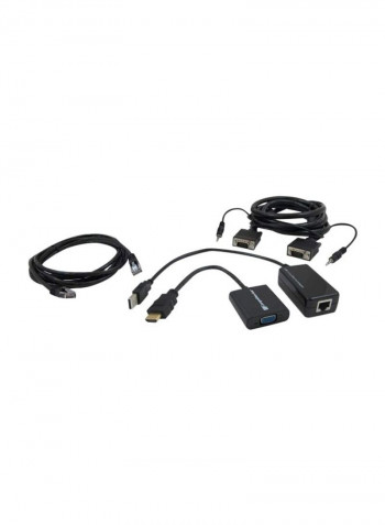 5-Piece VGA And Networking Connectivity Kit Black