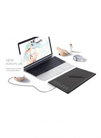 New 1060 Plus Graphic Tablet Black